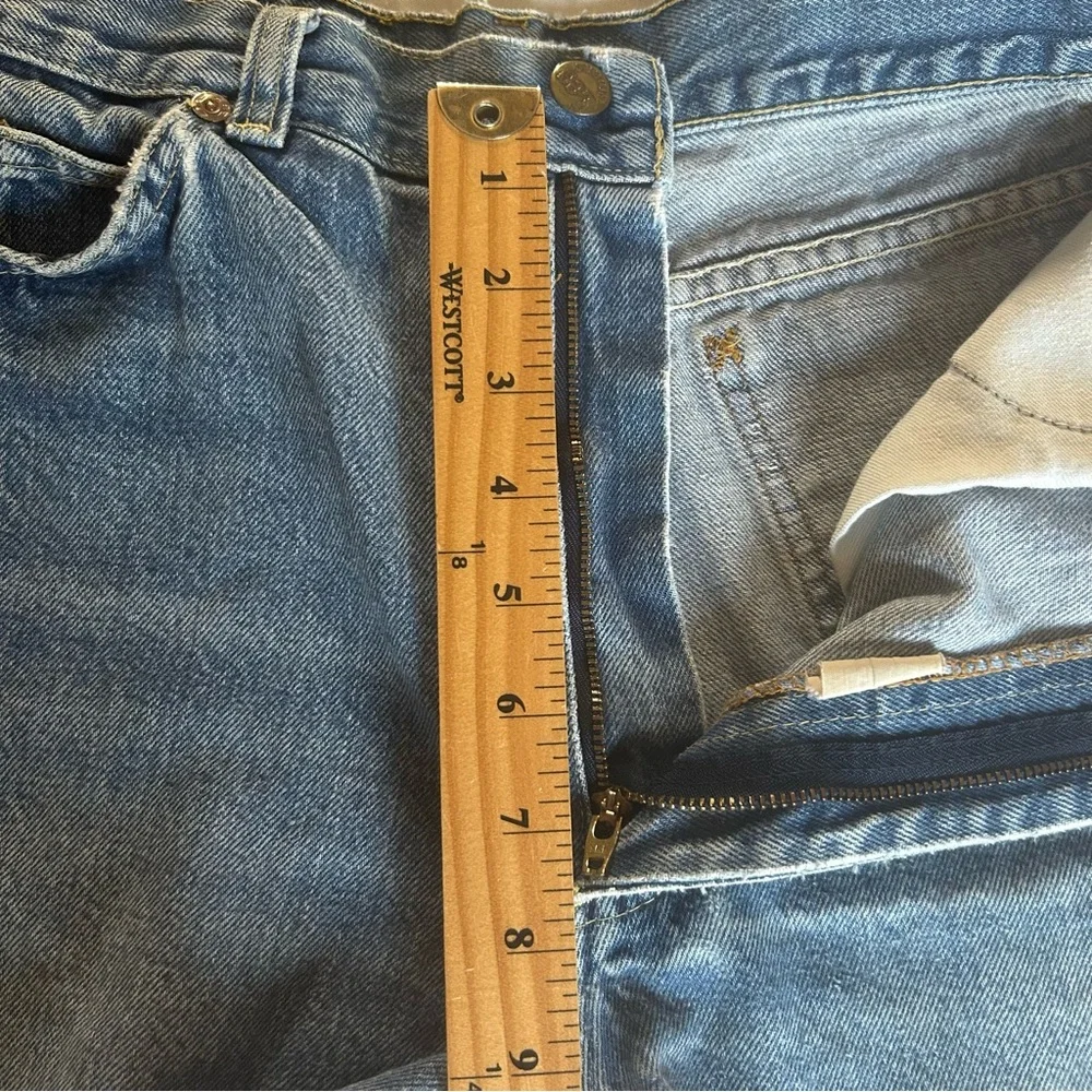 Lee vintage denim shorts junior sz 11 women 2/4 frayed 90s blue boho hippie USA - Picture 8 of 16